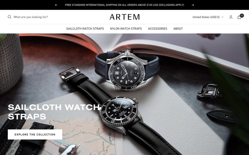 Artem Straps website