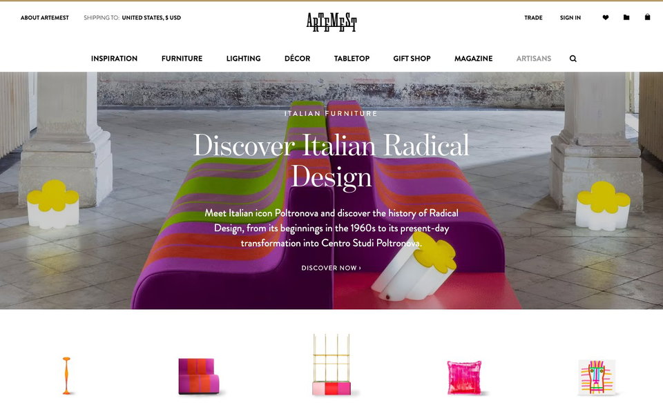 Artemest website