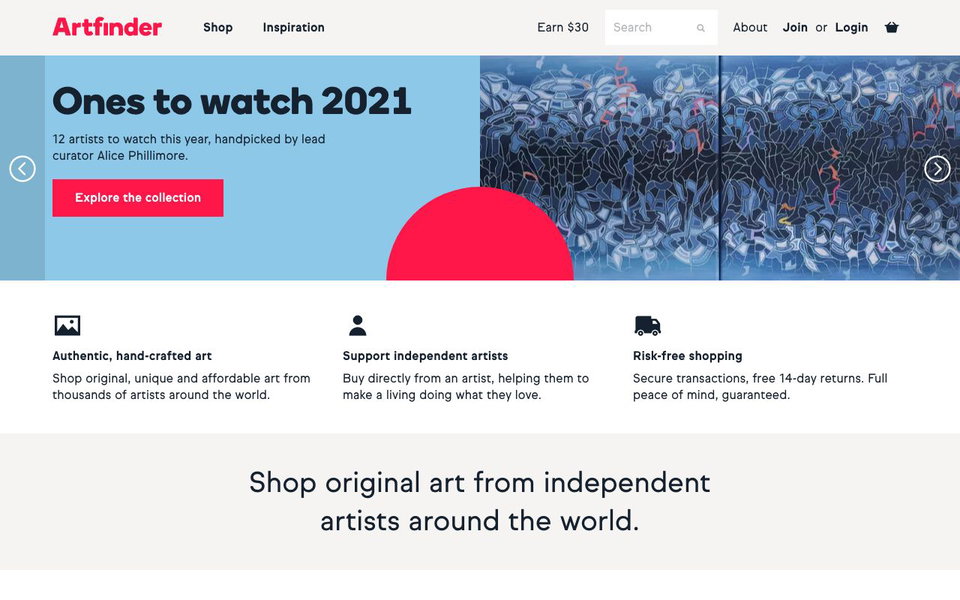 Artfinder website