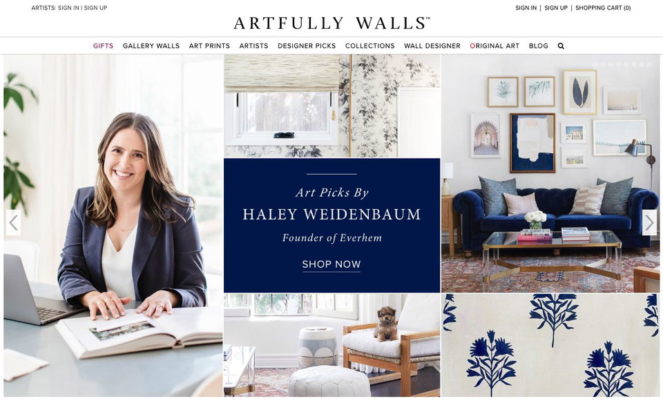 Artfully Walls website