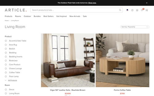 Article website screenshot