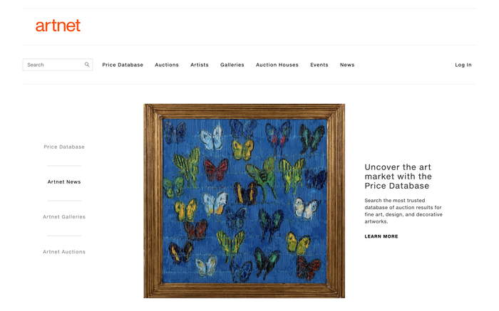 Artnet screenshot