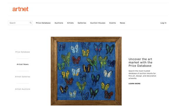Artnet screenshot