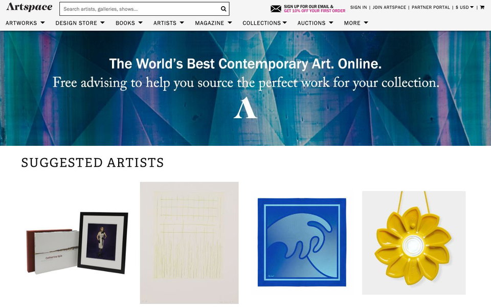 Artspace website