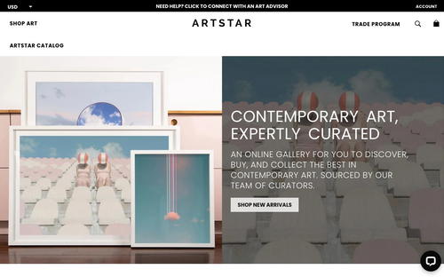 ArtStar website screenshot