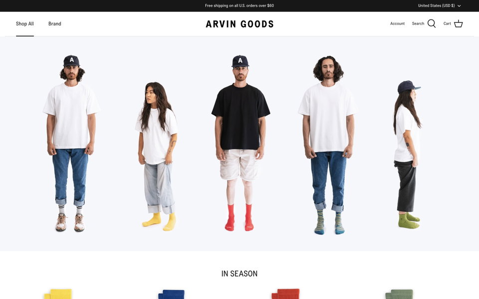 ARVIN GOODS website