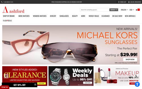 Ashford website screenshot