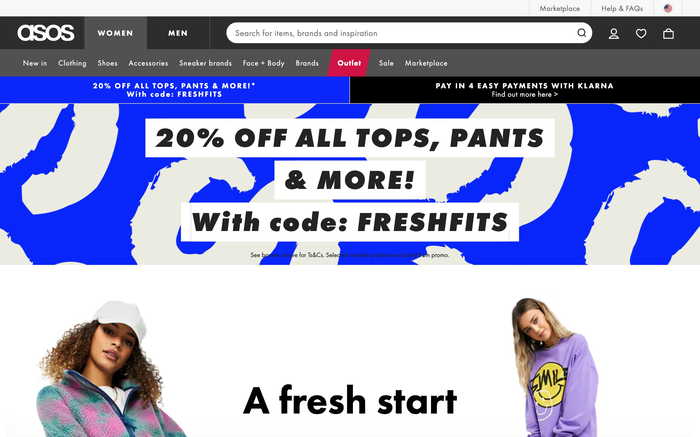 ASOS screenshot