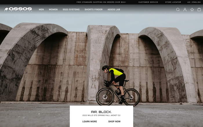 ASSOS of Switzerland screenshot