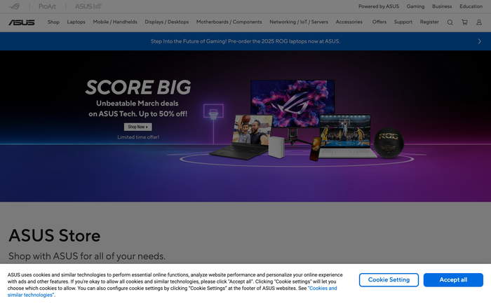 ASUS Store screenshot