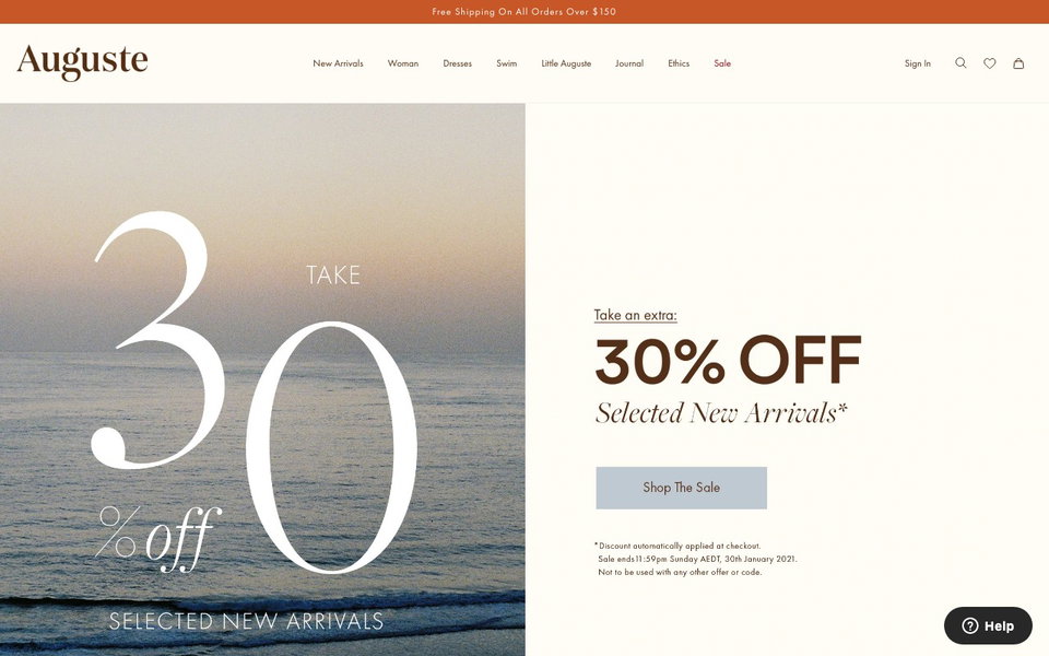 Auguste The Label website