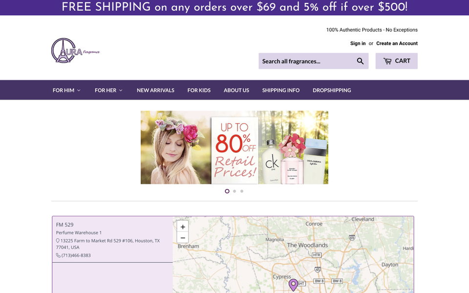 Aura Fragrance website