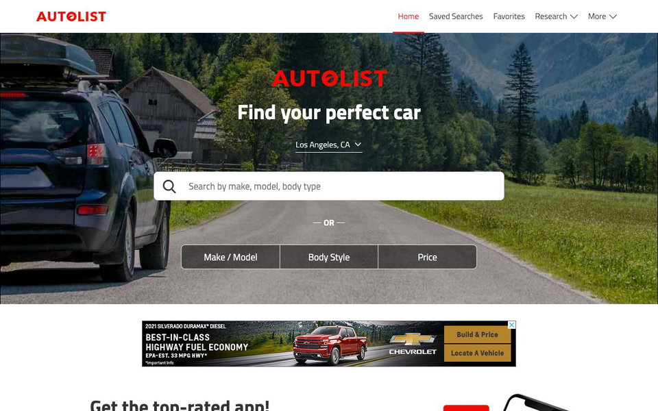 Autolist website