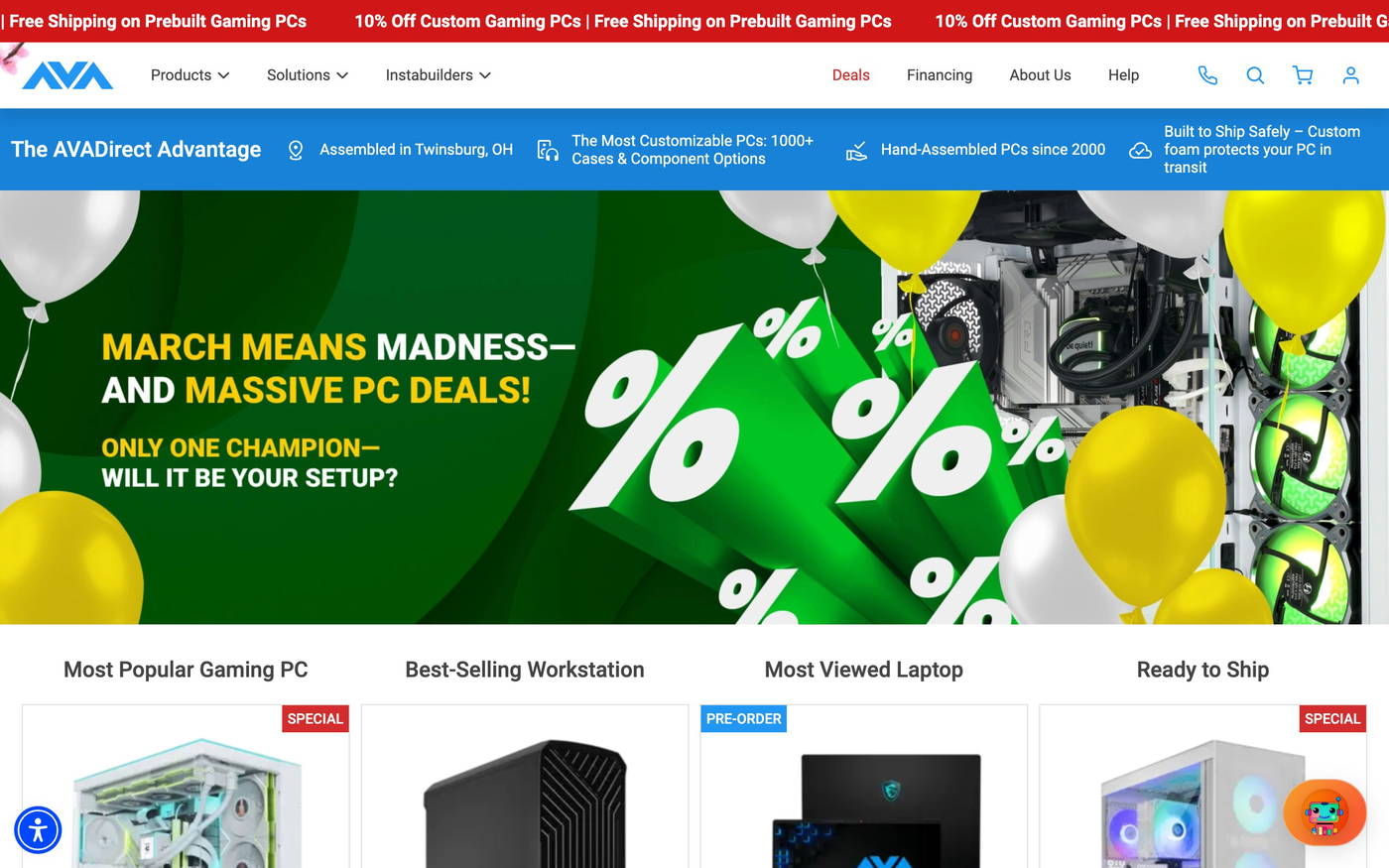 AVADirect screenshot