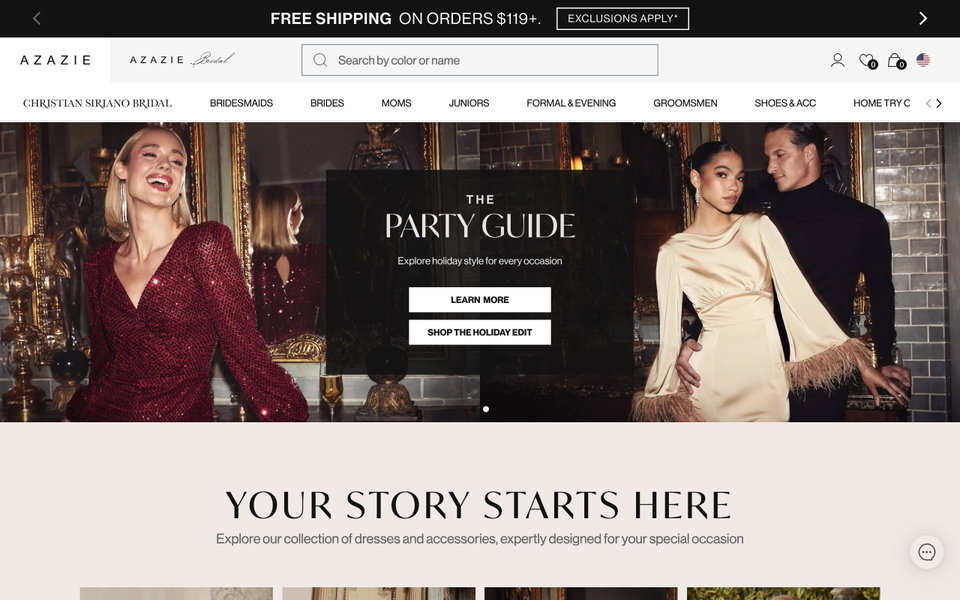 Azazie website