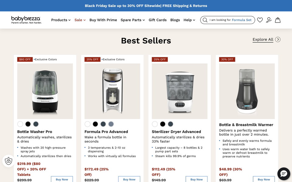 Baby Brezza website