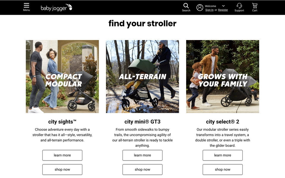 Baby Jogger website