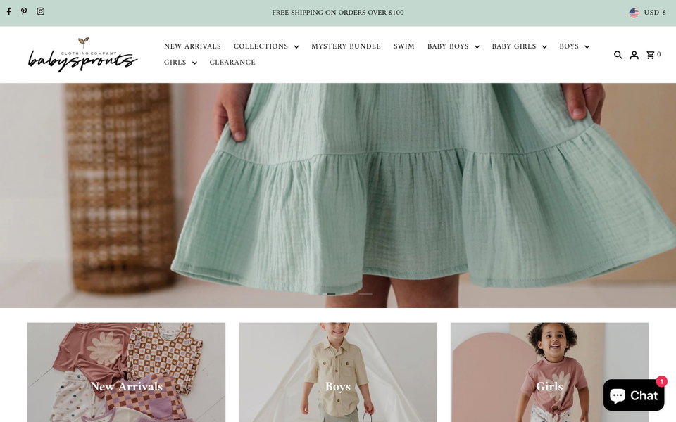 Baby Sprouts website