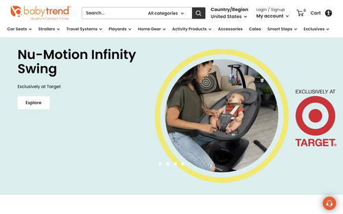 Baby Trend website screenshot