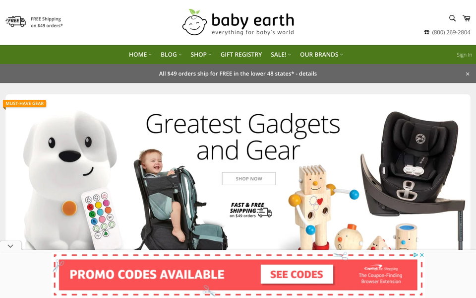 BabyEarth website