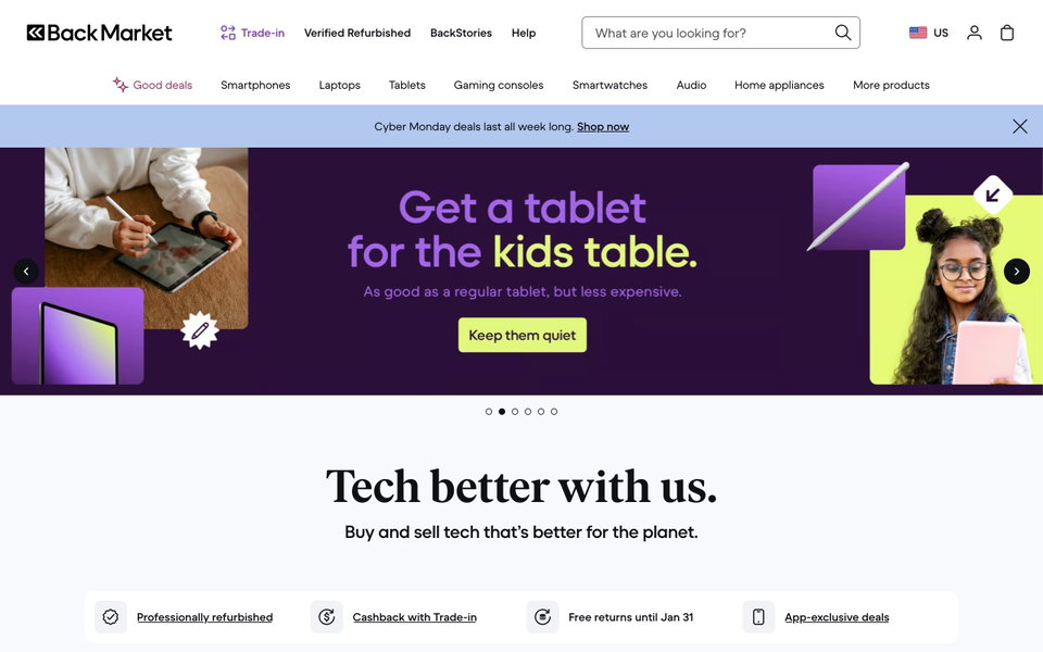 Back Market website
