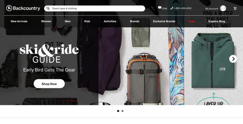 Backcountry website screenshot