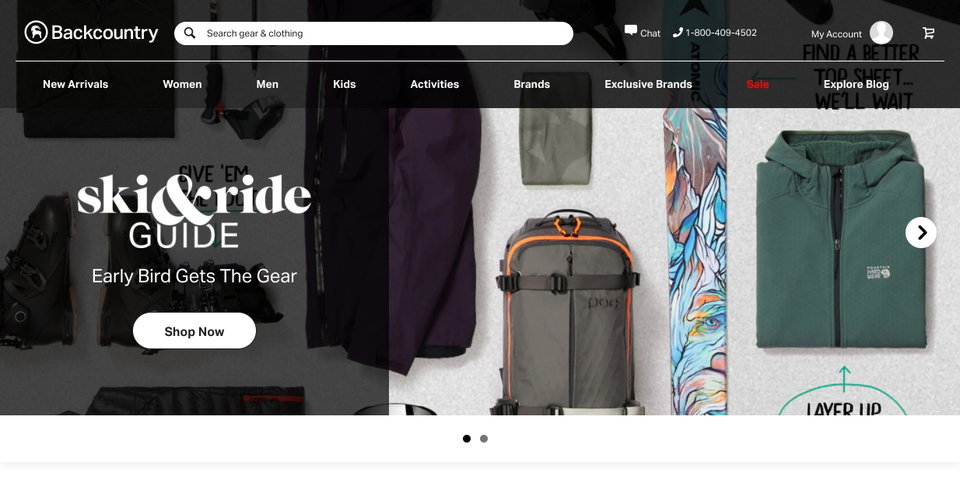 Backcountry website
