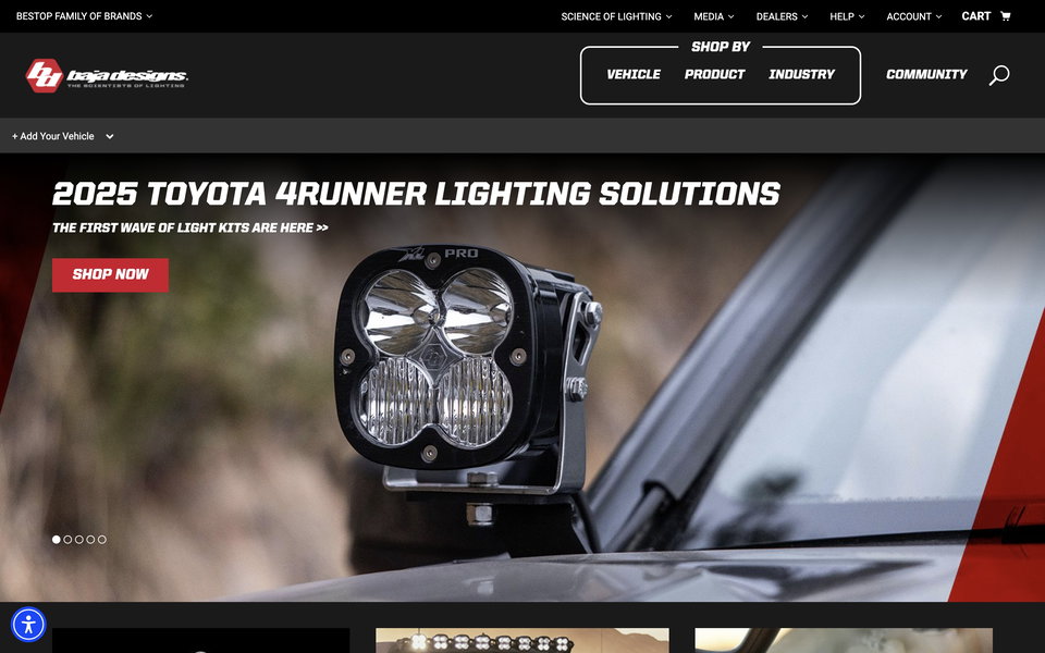 Baja Designs website
