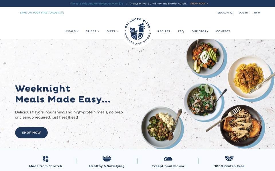 Balanced Bites website