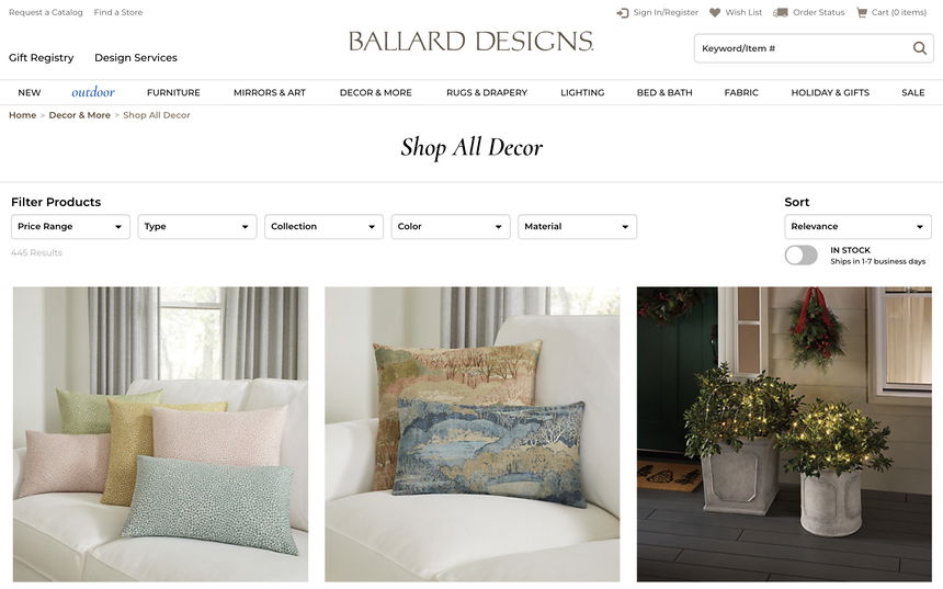 Ballard Designs on Shomp