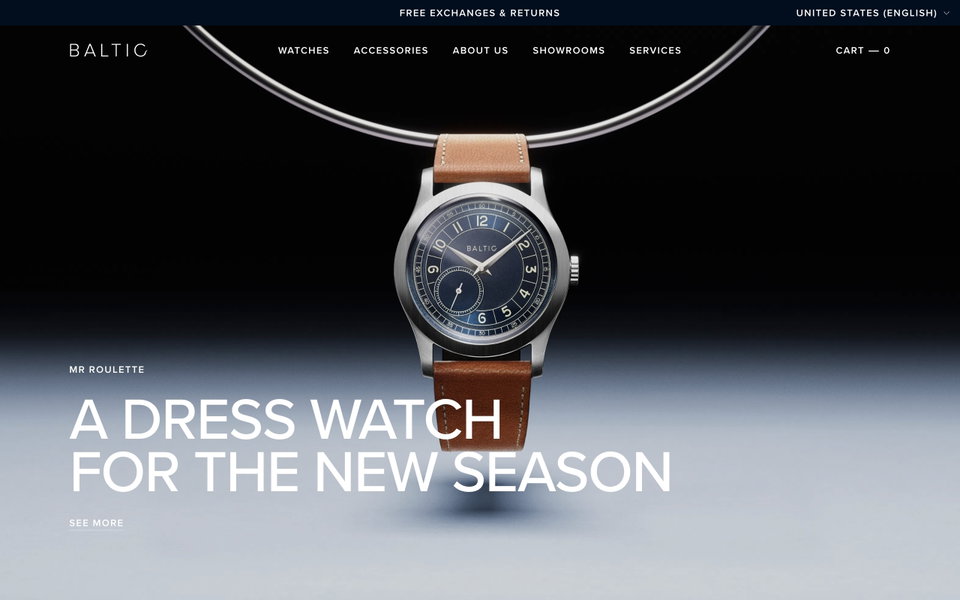 Baltic Watches website