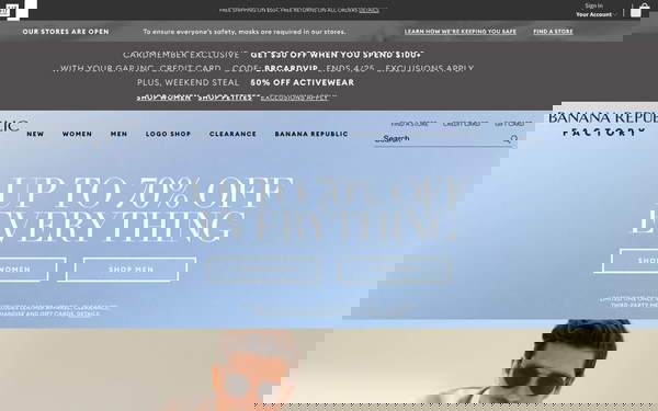 Banana Republic Factory screenshot