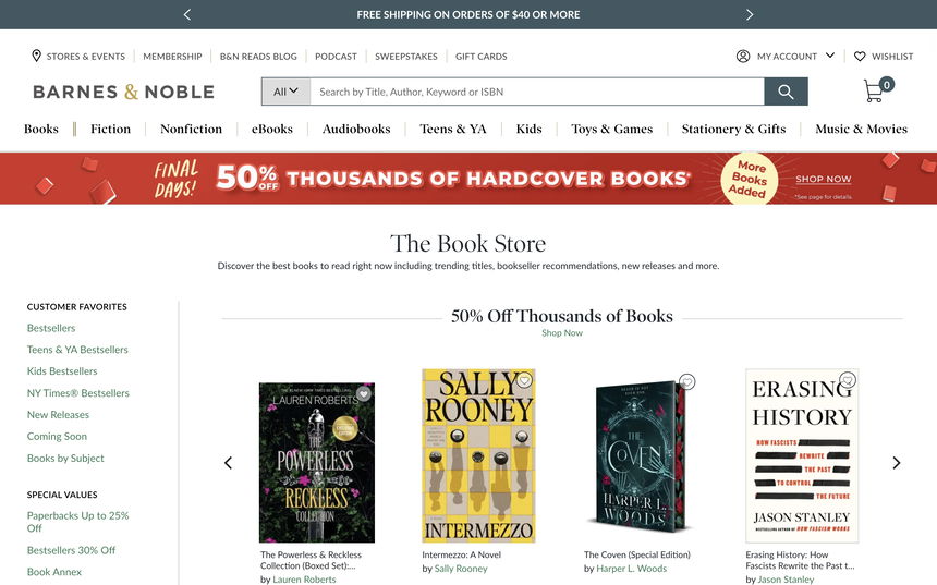 Barnes & Noble on Shomp