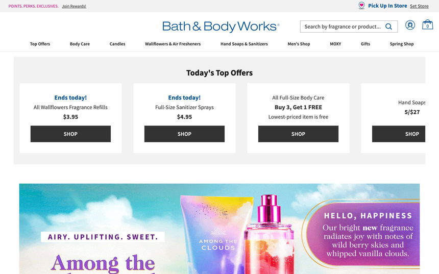 Bath & Body Works on Shomp