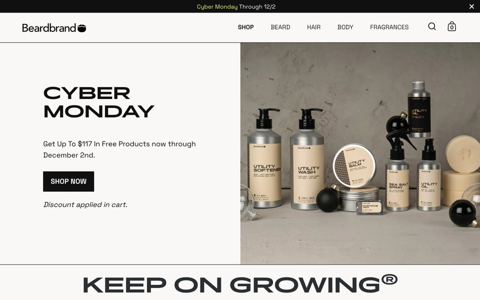 Beardbrand website