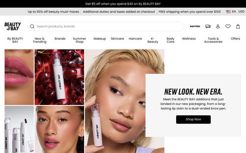 Beauty Bay website screenshot