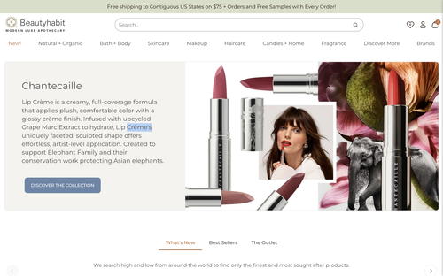 Beautyhabit website screenshot