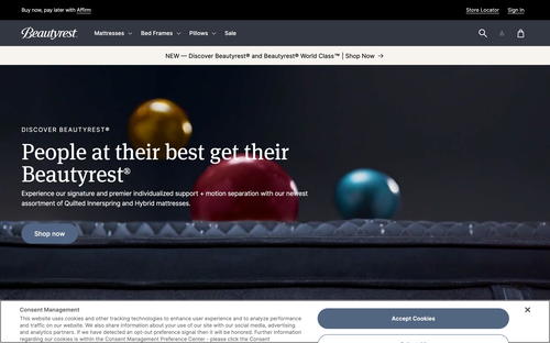 Beautyrest website screenshot