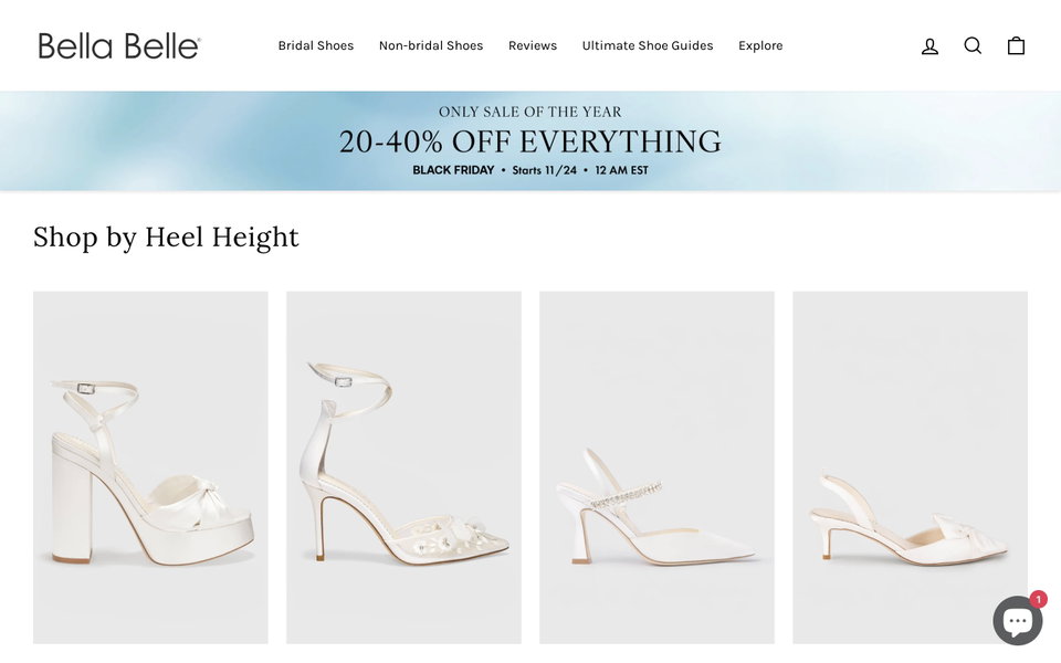 Bella Belle Shoes website