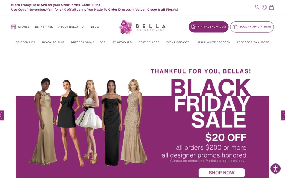 Bella Bridesmaids website