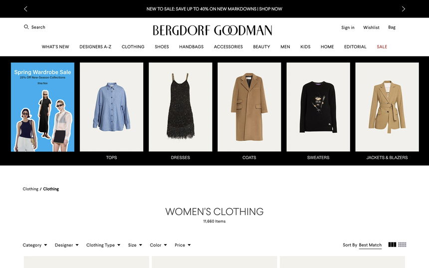 Bergdorf Goodman on Shomp