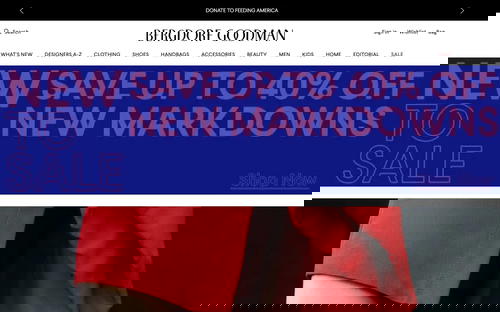 Bergdorf Goodman website