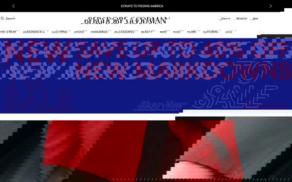 Bergdorf Goodman screenshot