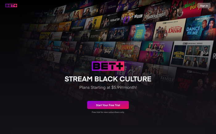 BET+ screenshot