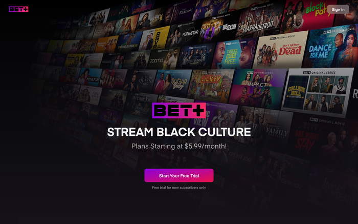 BET+ screenshot