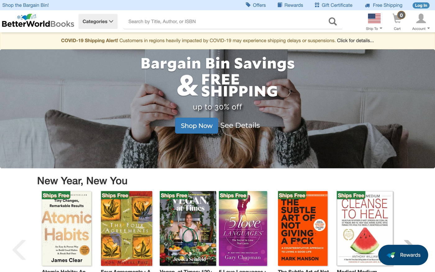 Better World Books screenshot