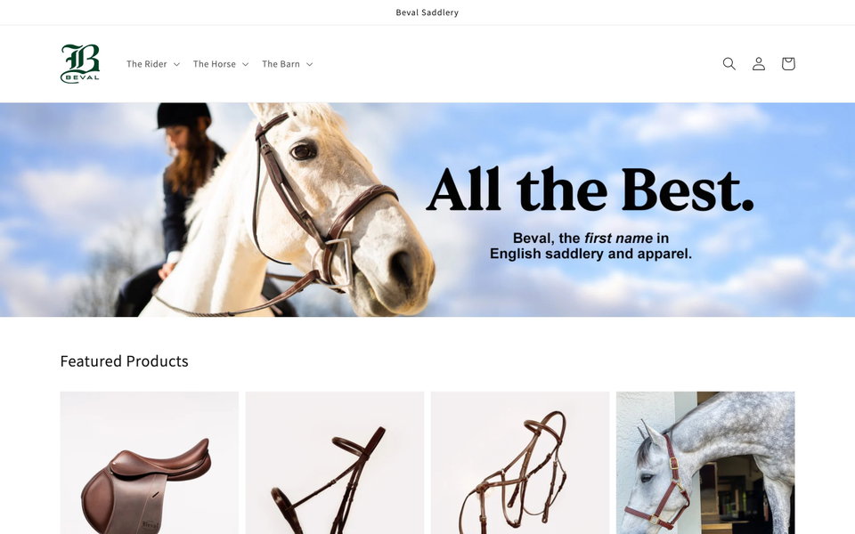 Beval Saddlery website