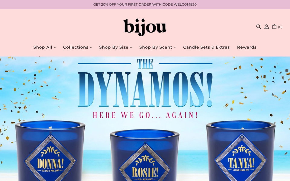 Bijou Candles website