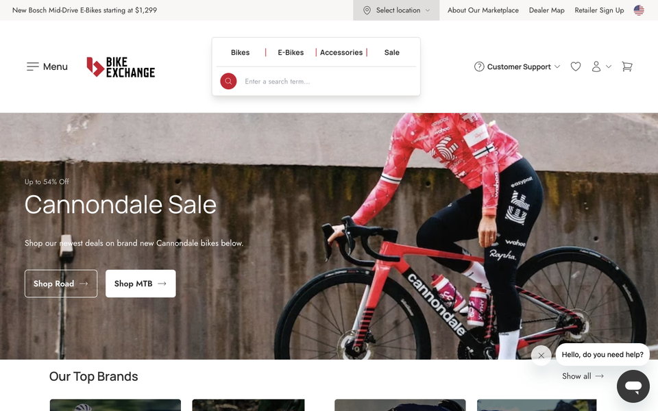 Bike Exchange website