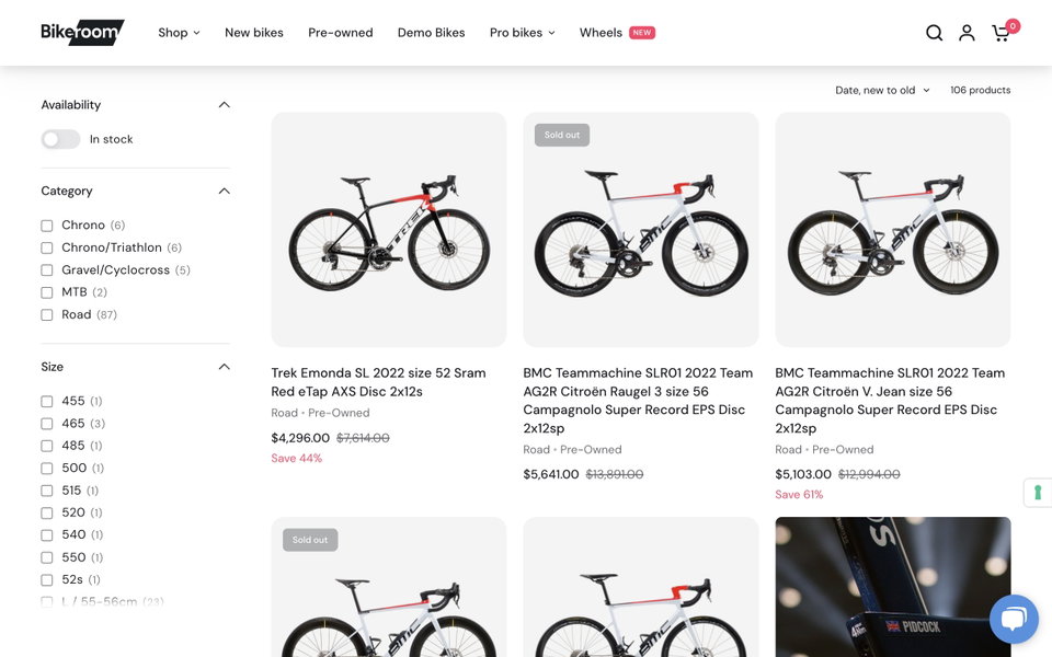 Bike-Room website